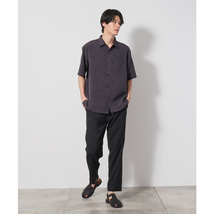 リネンライク半袖シャツ セットアップ可 | THE SHOP TK | 詳細画像4 