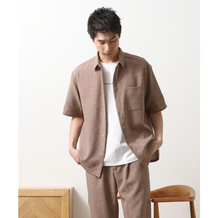 リネンライク半袖シャツ セットアップ可 | THE SHOP TK | 詳細画像6 