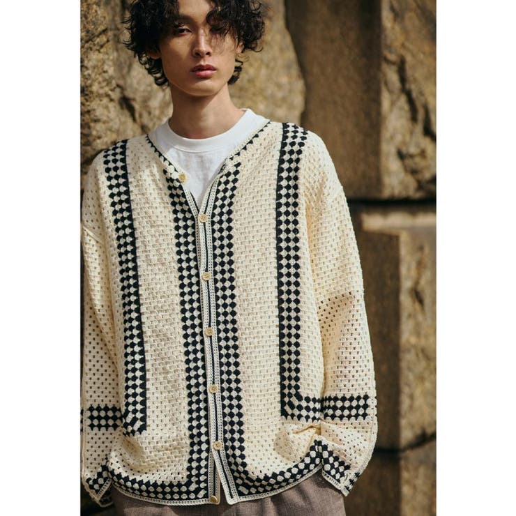 クロシェ編み風ニットカーディガン | THE SHOP TK | 詳細画像1 