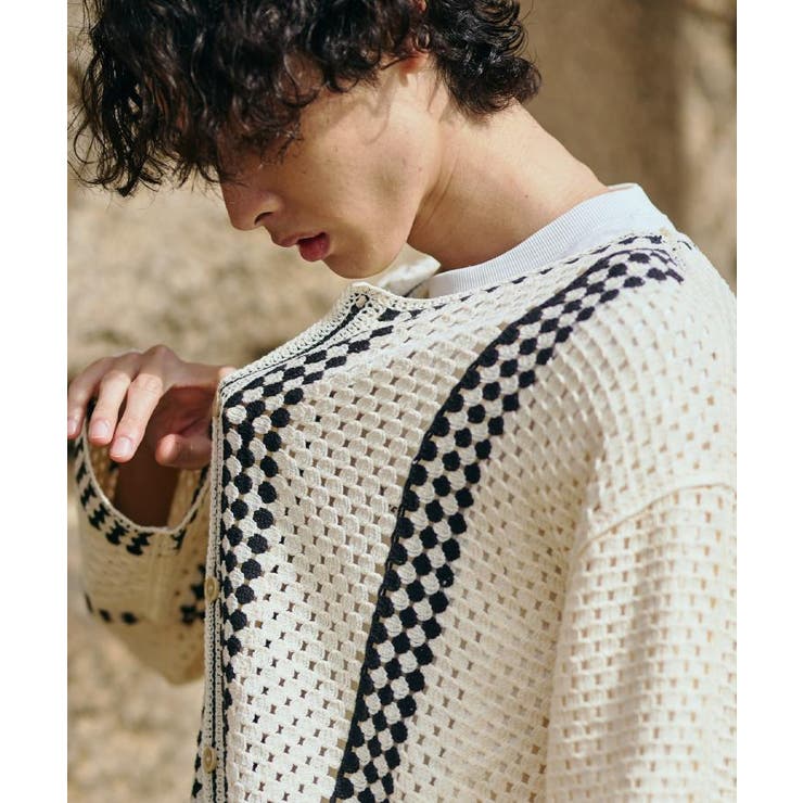 クロシェ編み風ニットカーディガン | THE SHOP TK | 詳細画像2 