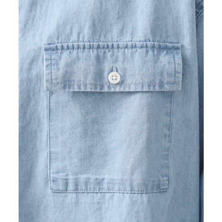 リネンブレンドデニムシャツ | THE SHOP TK | 詳細画像8 