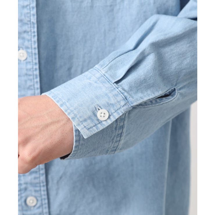 リネンブレンドデニムシャツ | THE SHOP TK | 詳細画像15 