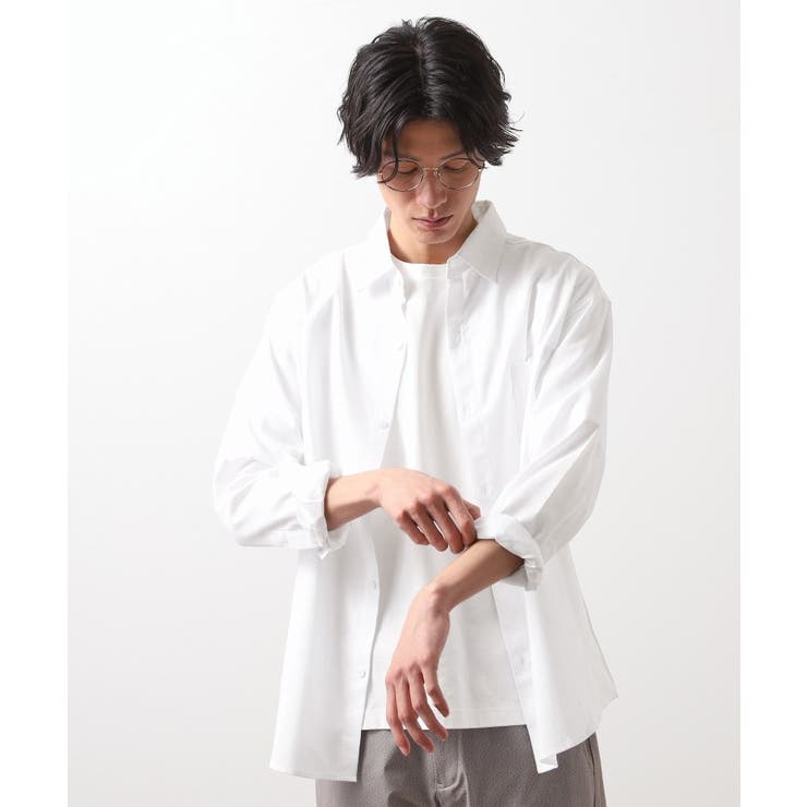 オフホワイト(003) | 綿麻ポリCOOLMAX（R）長袖シャツ | THE SHOP TK