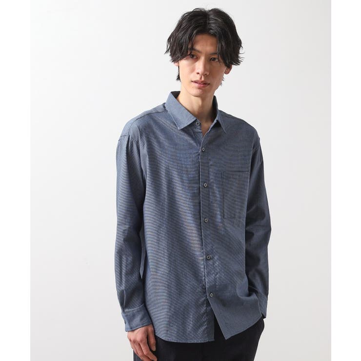 ブルー(093) | 綿麻ポリCOOLMAX（R）長袖シャツ | THE SHOP TK