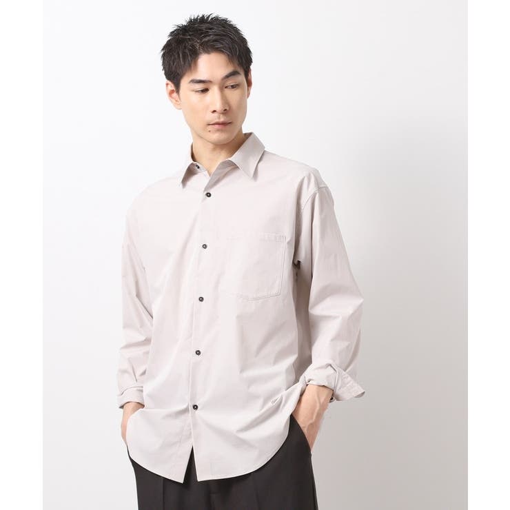 ライトベージュ(051) | CAVEブロードシャツ【吸水速乾/イージーケア/アンチピリング/洗濯機OK】 | THE SHOP TK