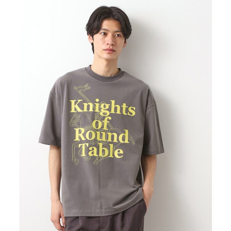 チャコールグレー(013) | スウェード半袖ロゴTシャツ 洗濯機OK | THE SHOP TK