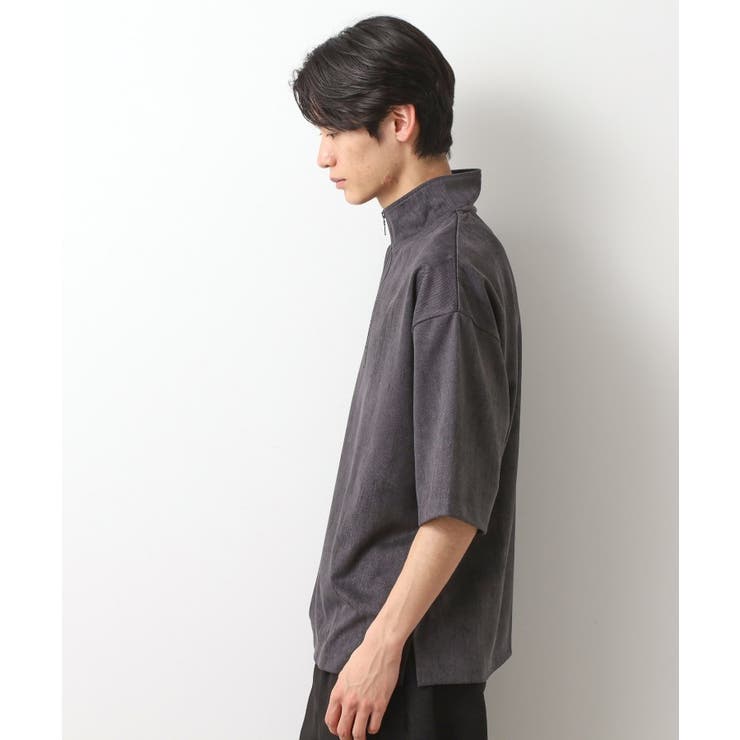 スウェードプリントハーフジッププルオーバー 【オーバーサイズ/洗濯機OK】 | THE SHOP TK | 詳細画像1 