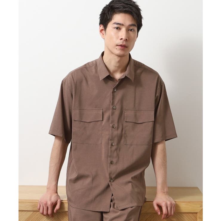 クールファイバーダブルフラップ半袖シャツ 接触冷感 吸水速乾 | THE SHOP TK | 詳細画像1 