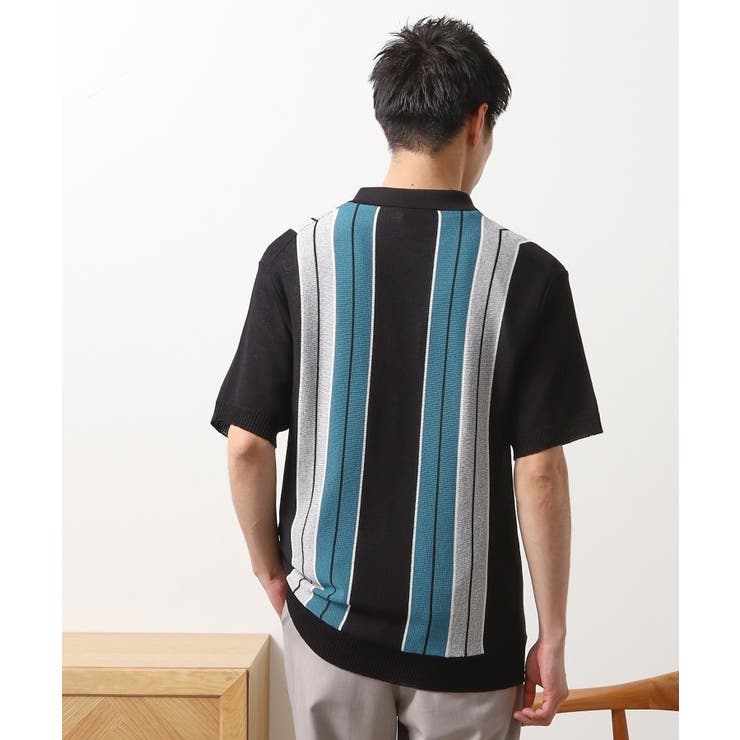【日本テレビ系 ダメマネ！出演 鈴木仁さん着用】マルチストライプニットポロシャツ | THE SHOP TK | 詳細画像18 