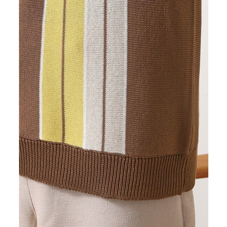 【日本テレビ系 ダメマネ！出演 鈴木仁さん着用】マルチストライプニットポロシャツ | THE SHOP TK | 詳細画像26 