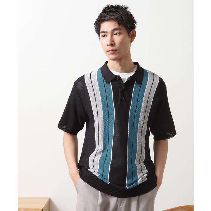 【日本テレビ系 ダメマネ！出演 鈴木仁さん着用】マルチストライプニットポロシャツ | THE SHOP TK | 詳細画像16 