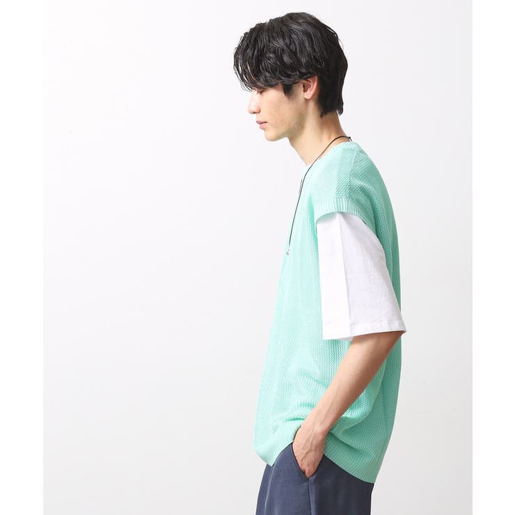 メッシュニットアンサンブルベスト 【半袖Tシャツセットアイテム/洗濯機OK】 | THE SHOP TK | 詳細画像5 
