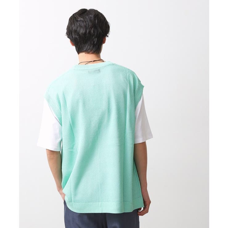 メッシュニットアンサンブルベスト 【半袖Tシャツセットアイテム/洗濯機OK】 | THE SHOP TK | 詳細画像6 