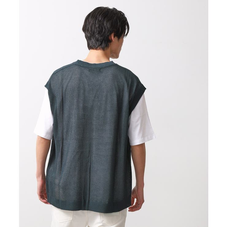 メッシュニットアンサンブルベスト 【半袖Tシャツセットアイテム/洗濯機OK】 | THE SHOP TK | 詳細画像9 