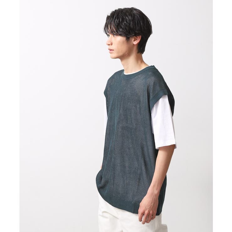 メッシュニットアンサンブルベスト 【半袖Tシャツセットアイテム/洗濯機OK】 | THE SHOP TK | 詳細画像10 