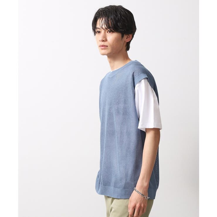 メッシュニットアンサンブルベスト 【半袖Tシャツセットアイテム/洗濯機OK】 | THE SHOP TK | 詳細画像18 
