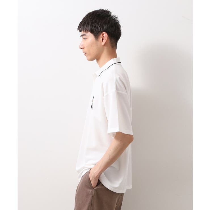 サガラ刺繍半袖ポロシャツ 【洗濯機OK/ユニセックス】 | THE SHOP TK | 詳細画像2 
