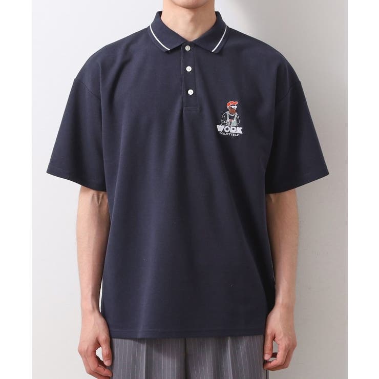 サガラ刺繍半袖ポロシャツ 【洗濯機OK/ユニセックス】 | THE SHOP TK | 詳細画像9 