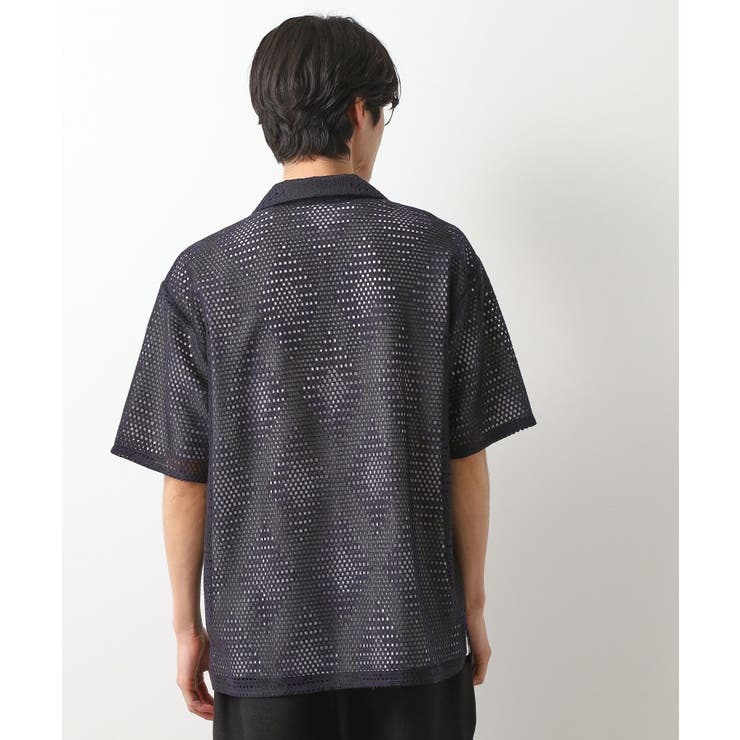 ダイヤ柄プリント半袖シャツ【洗濯機OK/オーバーサイズ】 | THE SHOP TK | 詳細画像2 