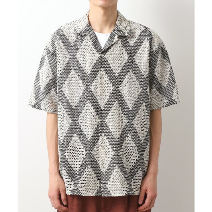 ダイヤ柄プリント半袖シャツ【洗濯機OK/オーバーサイズ】 | THE SHOP TK | 詳細画像9 