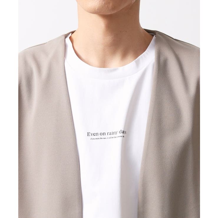 梨地アンサンブルカーディガン 五分袖カーディガン＋半袖Tシャツセット マシンウォ… | THE SHOP TK | 詳細画像25 