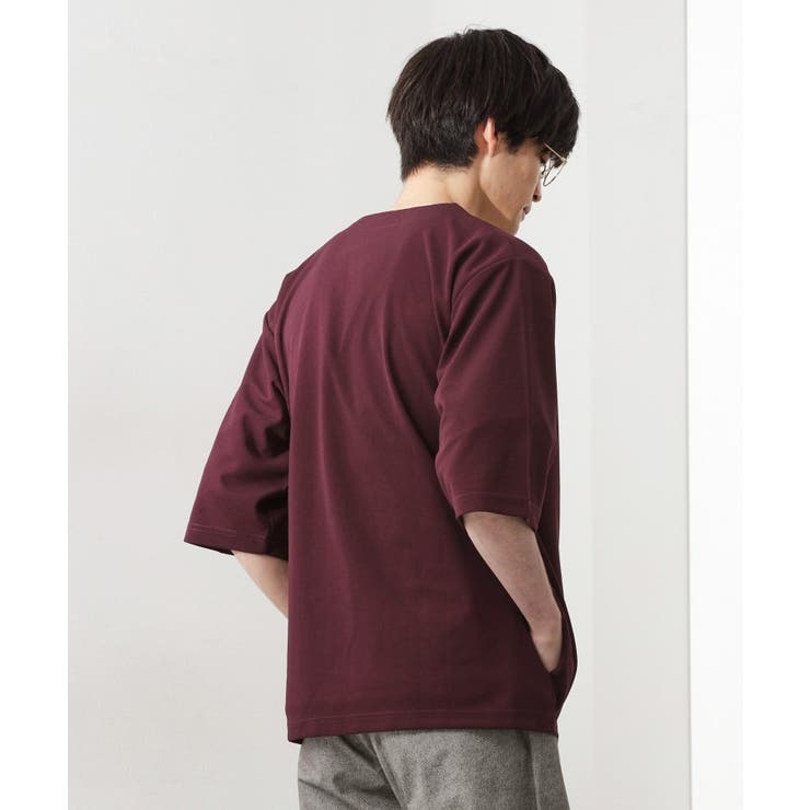 梨地アンサンブルカーディガン 五分袖カーディガン＋半袖Tシャツセット マシンウォ… | THE SHOP TK | 詳細画像19 