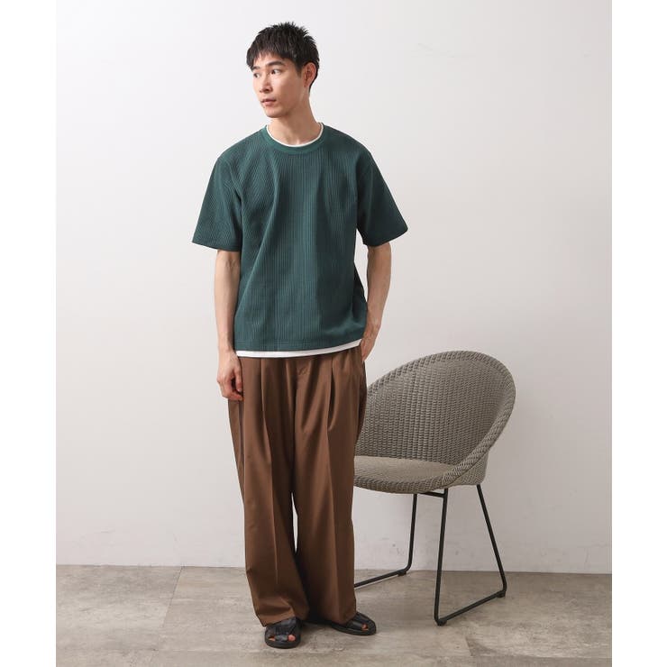 ランダムワッフル半袖Tシャツ 【洗濯機ＯＫ】 | THE SHOP TK | 詳細画像7 