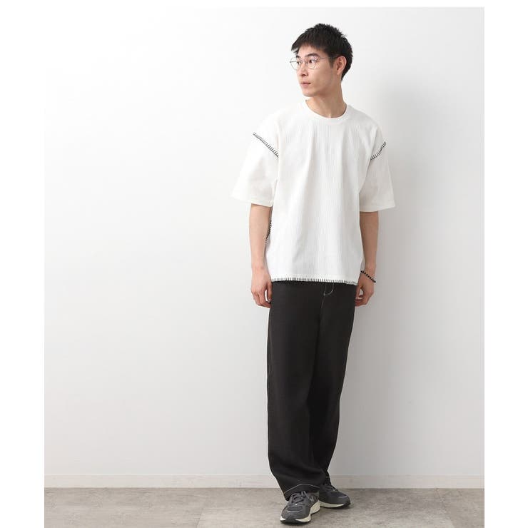 ステッチ刺繍半袖Tシャツ ビックシルエット | THE SHOP TK | 詳細画像3 