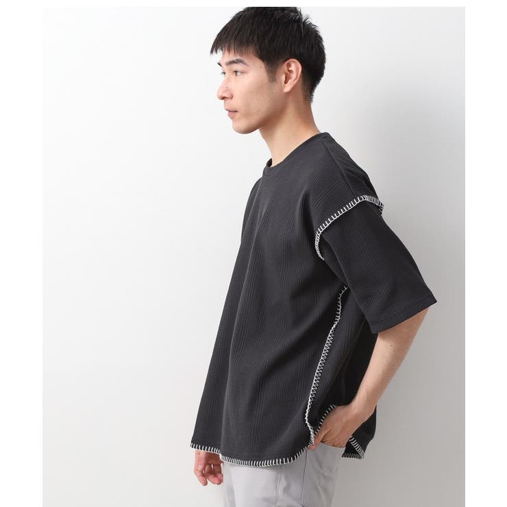 ステッチ刺繍半袖Tシャツ ビックシルエット | THE SHOP TK | 詳細画像5 