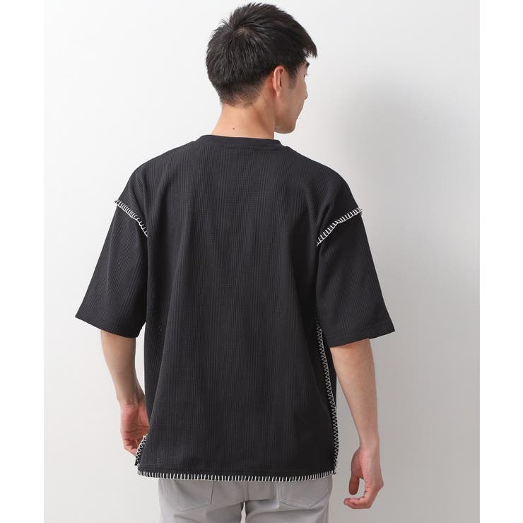 ステッチ刺繍半袖Tシャツ ビックシルエット | THE SHOP TK | 詳細画像6 