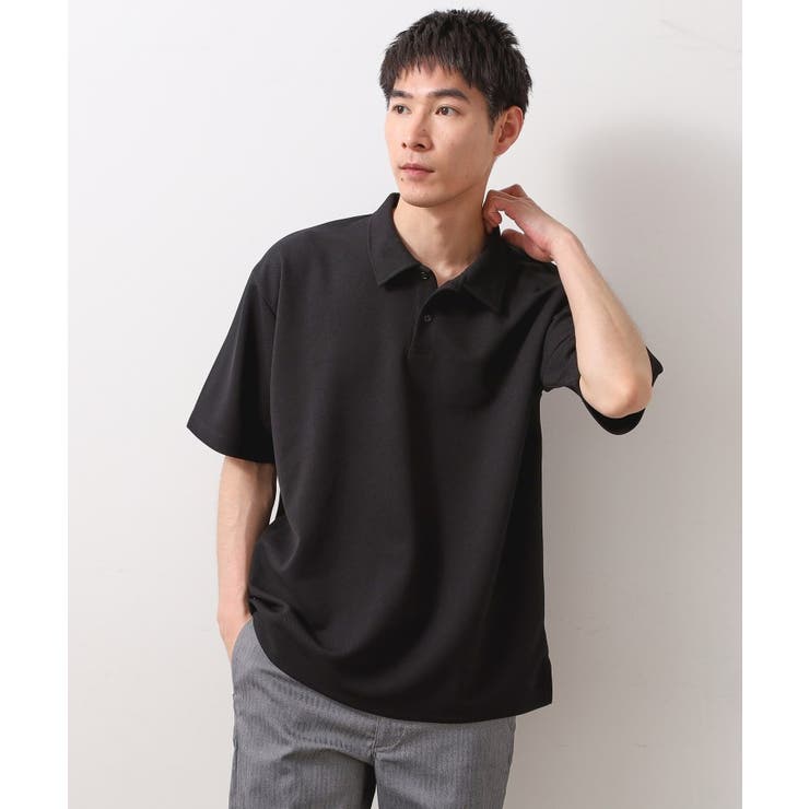 ブラック(019) | ドライタッチカノコポロシャツ 【洗濯機OK/さらさら】 | THE SHOP TK