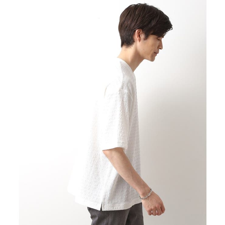 楊柳ボーダー半袖Tシャツ【洗濯機OK】 | THE SHOP TK | 詳細画像1 