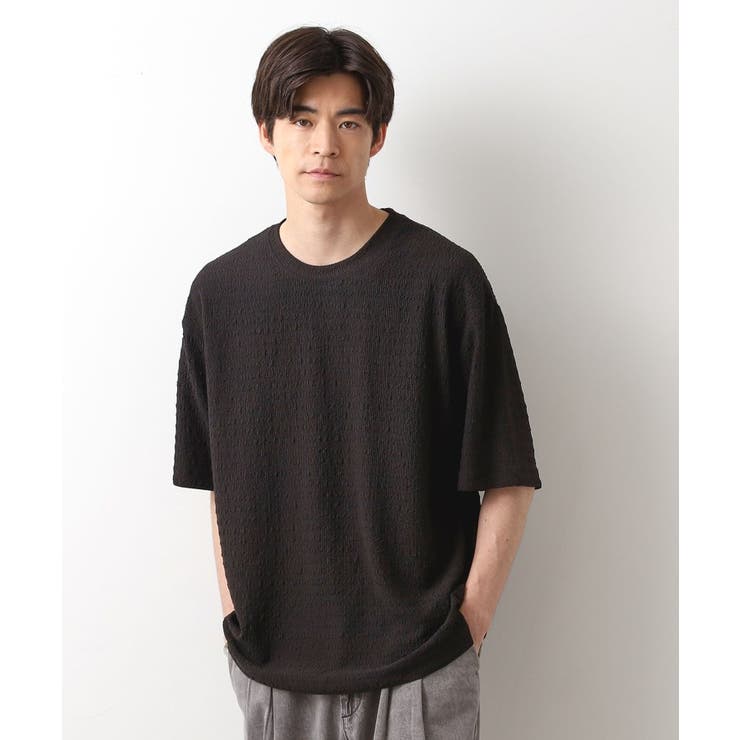 ブラック(019) | 楊柳ボーダー半袖Tシャツ【洗濯機OK】 | THE SHOP TK