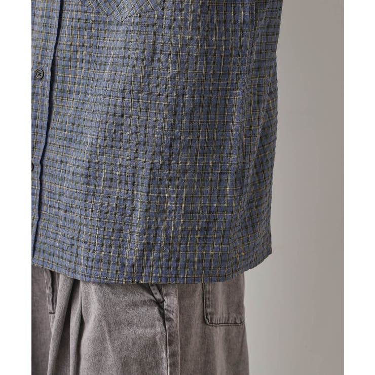 シアサッカーチェックシャツ 【洗濯機OK】 | THE SHOP TK | 詳細画像15 