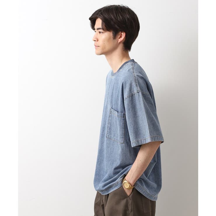 ライトデニム半袖Tシャツ【洗濯機OK】 | THE SHOP TK | 詳細画像1 