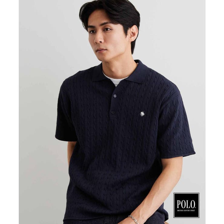 ネイビー(094) | POLO BCS/ケーブルニットポロ | THE SHOP TK