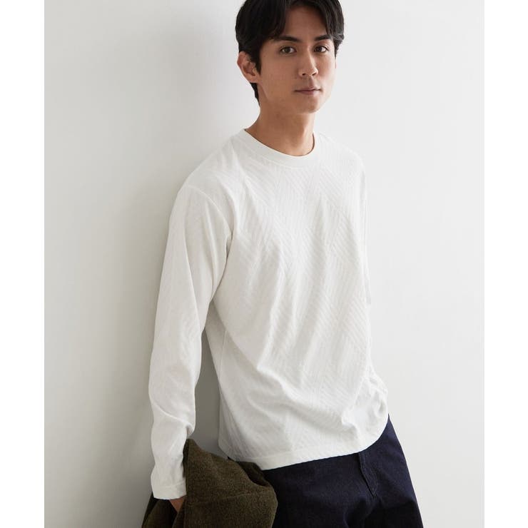 【ジャケットスタイルにも◎】リンクス柄 長袖Tシャツ | THE SHOP TK | 詳細画像2 