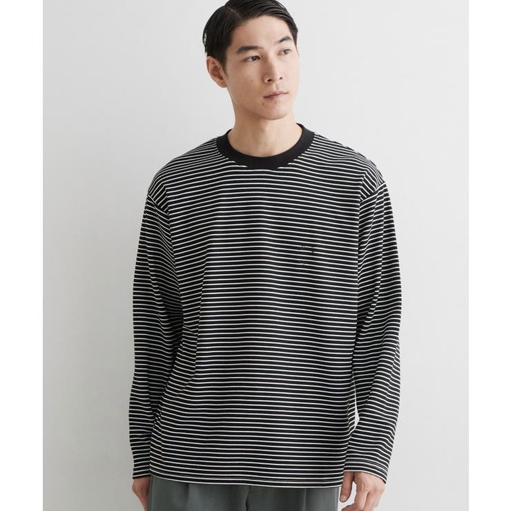 ブラック(319) | 【洗濯機OK】リップルボーダー長袖Tシャツ | THE SHOP TK