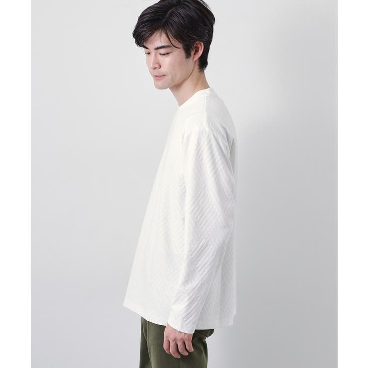 【長く愛せる、定番ロンT】リンクスジャカード長袖Tシャツ | THE SHOP TK | 詳細画像2 