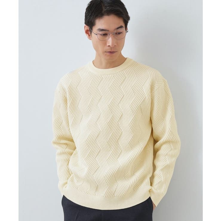 オフホワイト(003) | 【頑張りすぎないオシャレ】ミックスヤーンニット 洗濯機OK／軽量 | THE SHOP TK