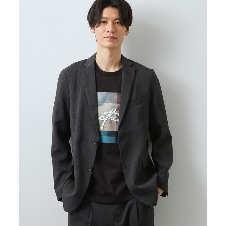 チャコールグレー(014) | 【LINO FINE】リネンライク テーラードジャケット | THE SHOP TK