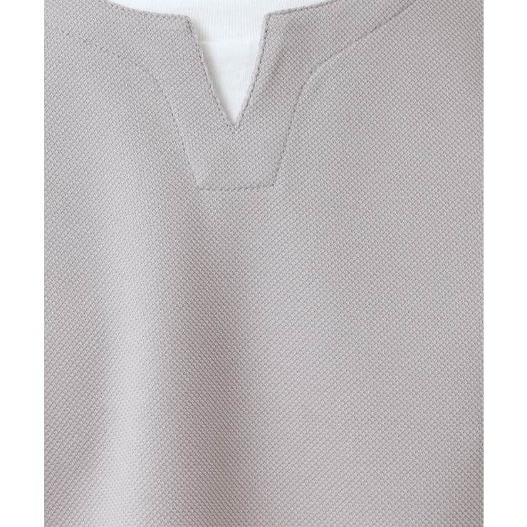 【1枚で手抜きに見えない】キーネック フェイクレイヤード長袖Tシャツ | THE SHOP TK | 詳細画像12 