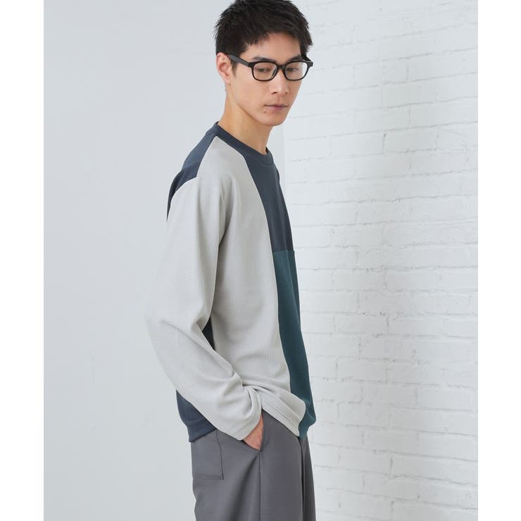 【ちょうどいいカジュアル】パネルブロッキング長袖Tシャツ | THE SHOP TK | 詳細画像5 