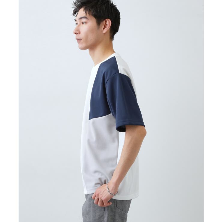 【一枚で着映える】パターンブロッキング 半袖Tシャツ 洗濯機OK | THE SHOP TK | 詳細画像2 