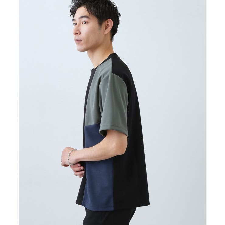 【一枚で着映える】パターンブロッキング 半袖Tシャツ 洗濯機OK | THE SHOP TK | 詳細画像6 