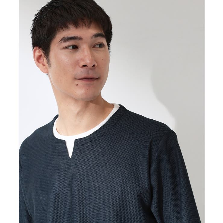 【一枚でコーディネートが完成！】レイヤード風 キーネック 半袖Tシャツ | THE SHOP TK | 詳細画像34 