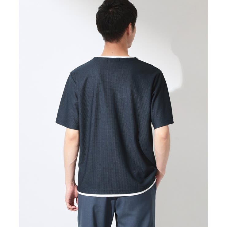 【一枚でコーディネートが完成！】レイヤード風 キーネック 半袖Tシャツ | THE SHOP TK | 詳細画像33 