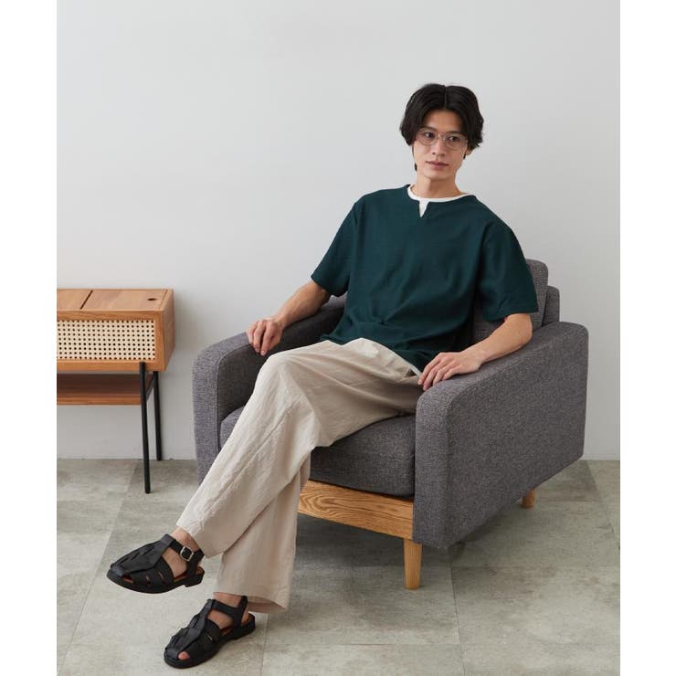 【一枚でコーディネートが完成！】レイヤード風 キーネック 半袖Tシャツ | THE SHOP TK | 詳細画像5 