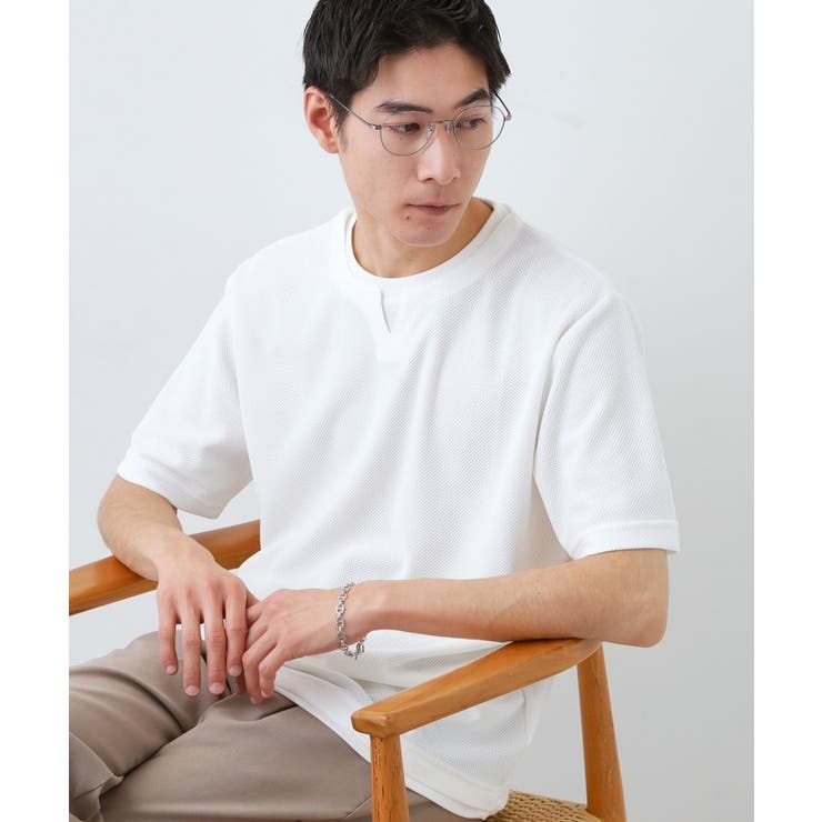 オフホワイト(003) | 【KEY】キーネックプルオーバー S／S | THE SHOP TK