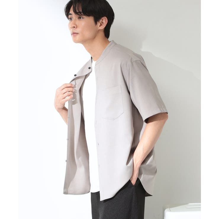 LITE TEX バンドカラー半袖シャツ | THE SHOP TK | 詳細画像4 